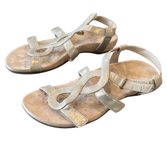 Vionic Jodie Metallic Gold Podiatrist Designed Strappy Sandals Size 9 - Picture 4 of 10